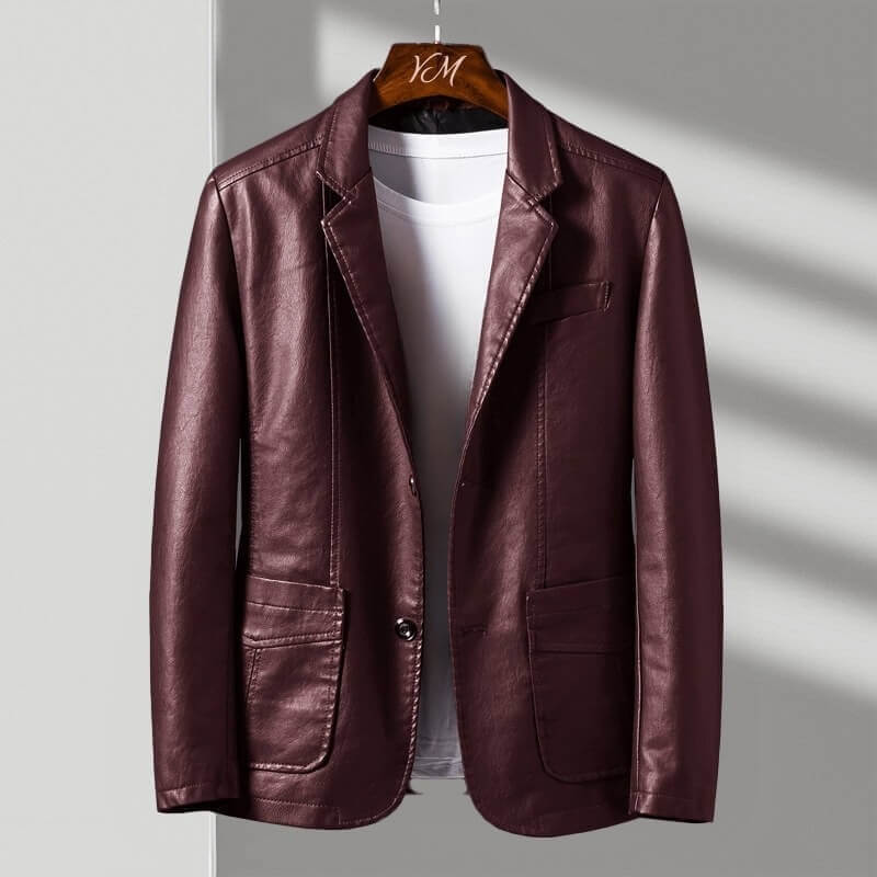 Classic tailored Italian leather jacket for men | Alessandro Verdi -2