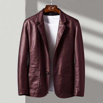 Classic tailored Italian leather jacket for men | Alessandro Verdi -2