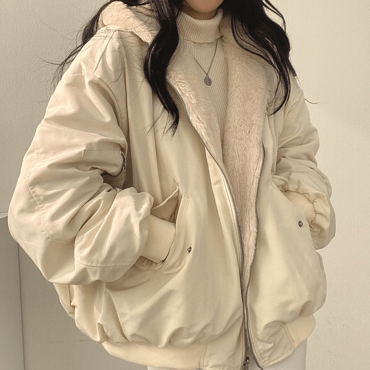 Warm Zip Up Winter Jacket Coat for women | Alina