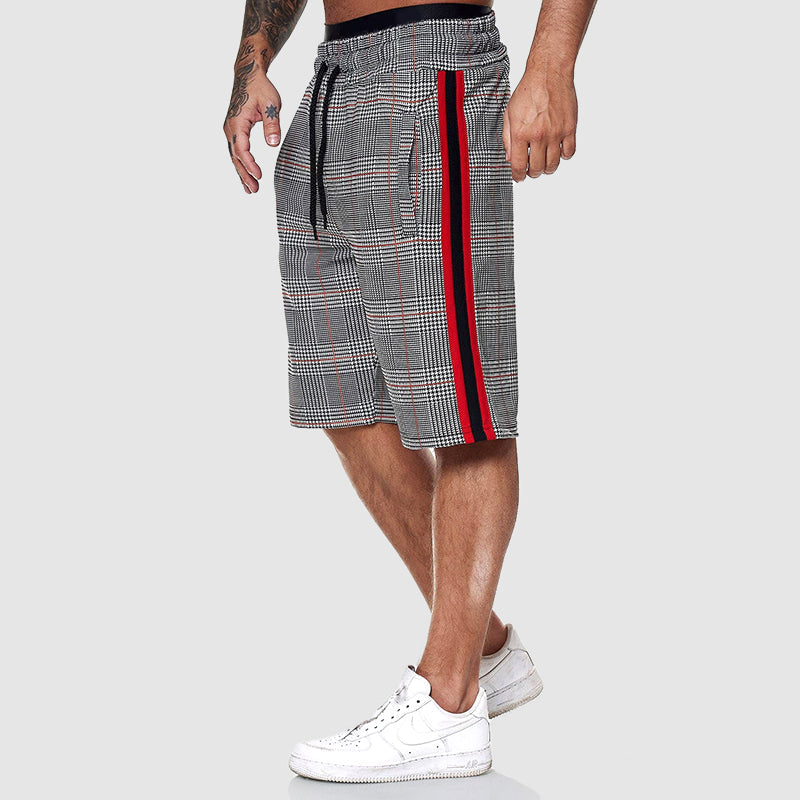 Alpha plaid shorts for men -1