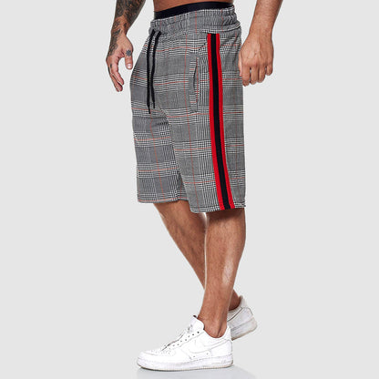 Alpha plaid shorts for men -1