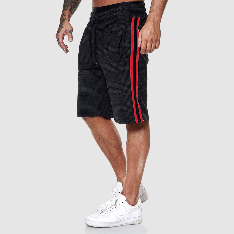 Alpha plaid shorts for men -3