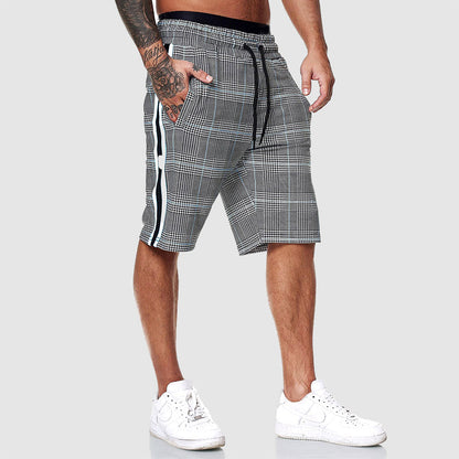 Alpha plaid shorts for men -2