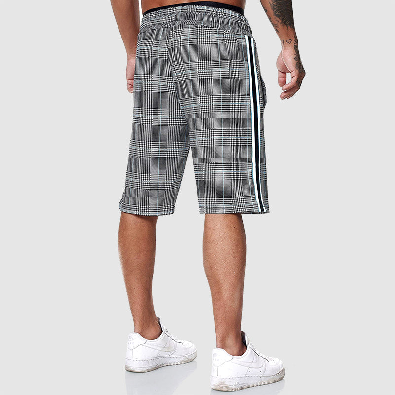 Alpha plaid shorts for men -5