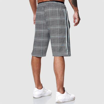 Alpha plaid shorts for men -5