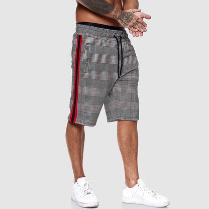 Alpha plaid shorts for men -6