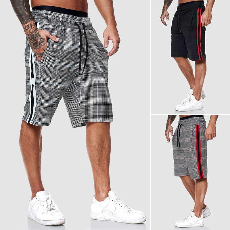 Alpha plaid shorts for men -4