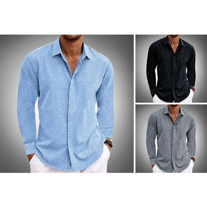 Classic relaxed linen shirt for men | Roberto Russo -4