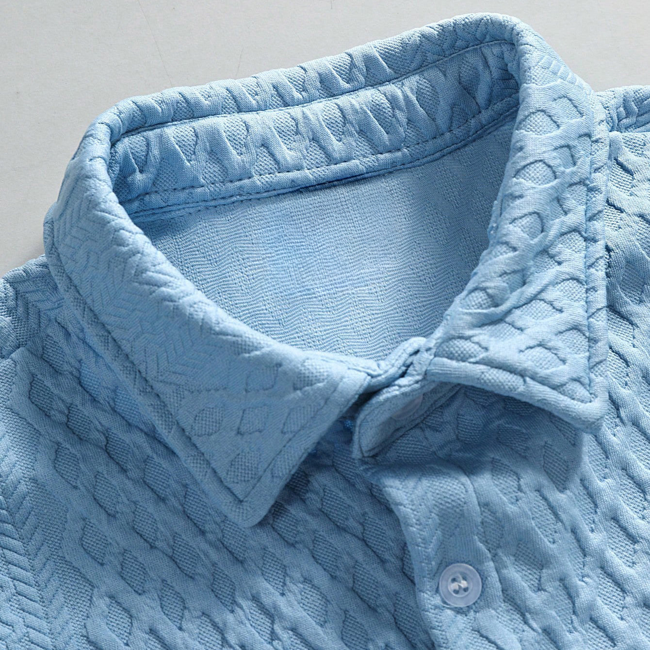 Casual short-sleeve cruise shirt and shorts set for men | Roberto Russo -6