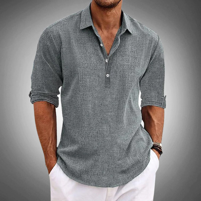 Casual summer harbour linen shirt for men | Roberto Russo -2