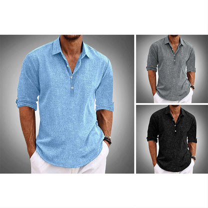 Casual summer harbour linen shirt for men | Roberto Russo -4