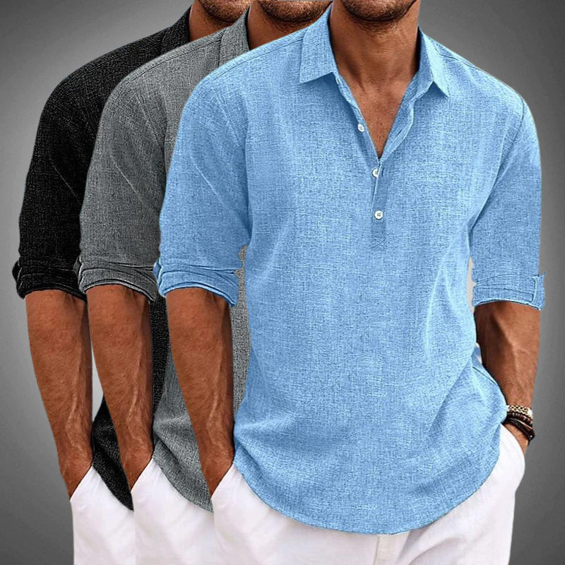 Casual summer harbour linen shirt for men | Roberto Russo -5