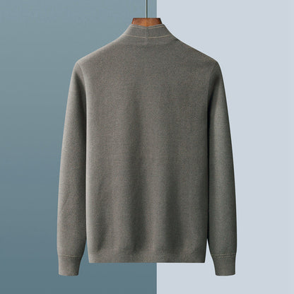 Classic woven wool button-through cardigan for men | Roberto Russo -7