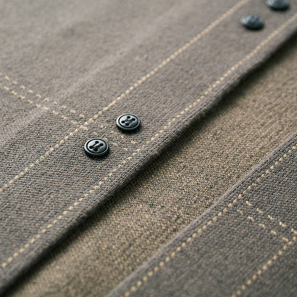 Classic woven wool button-through cardigan for men | Roberto Russo -9