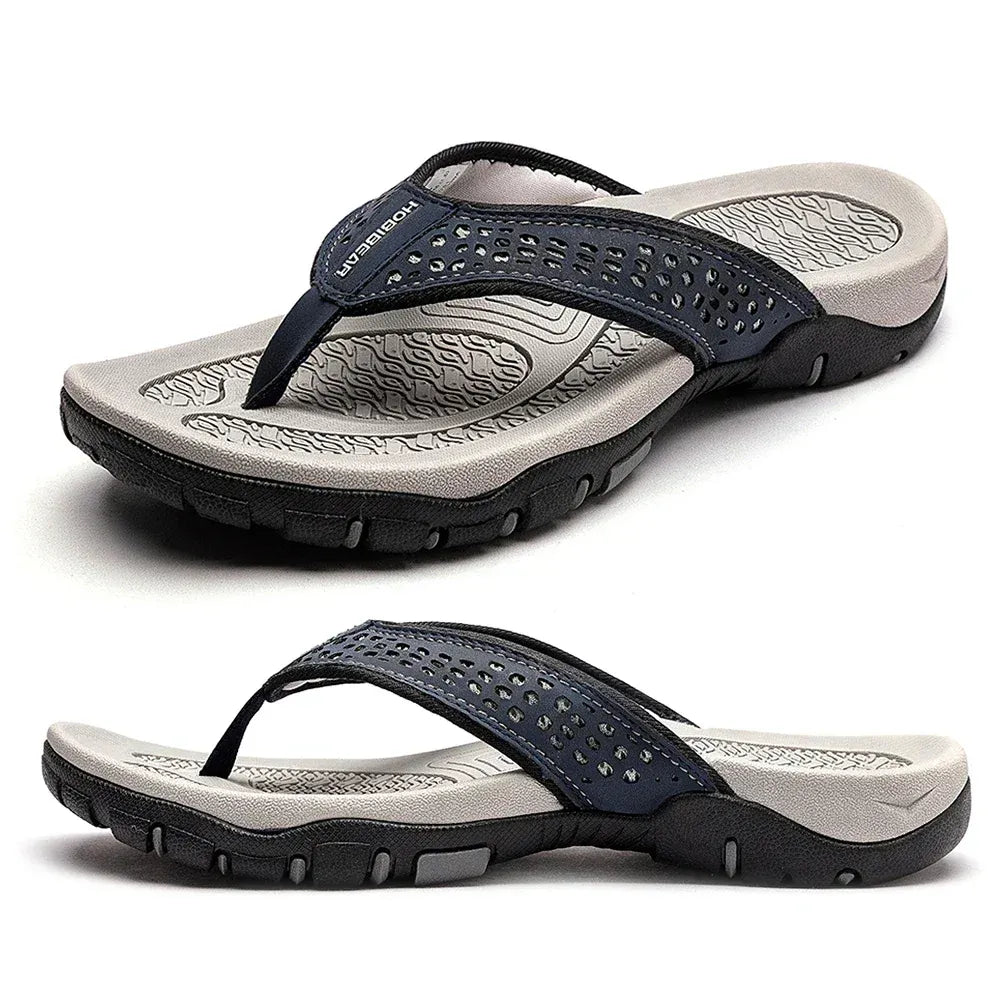 Athletic flip flops with structured arch support for men | Torin