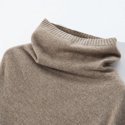Lightweight seamless drape poncho with minimalist hem for women | Elowara