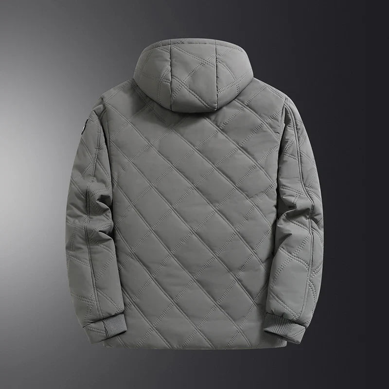 Warm hooded quilted jacket for men | Highland -7