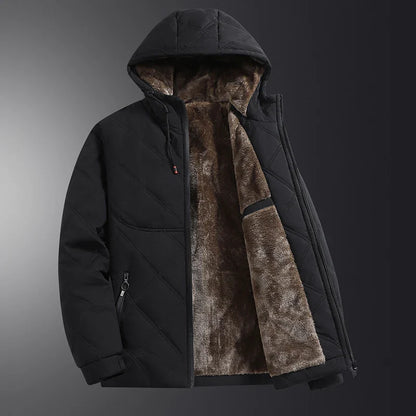 Warm hooded quilted jacket for men | Highland -4