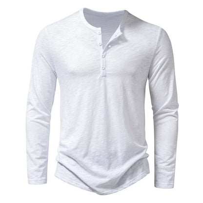 Slim soft cotton classic henley top for men | Dixon -9