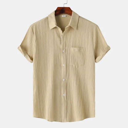 Breathable lightweight linen casual shirt for men | Coastal -8