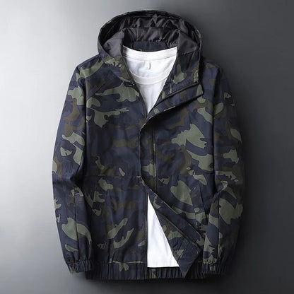 Lightweight water-resistant hooded camo jacket for men | Ranger -1