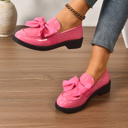 Classic Bow Detail Platform Loafers for women | Mirel