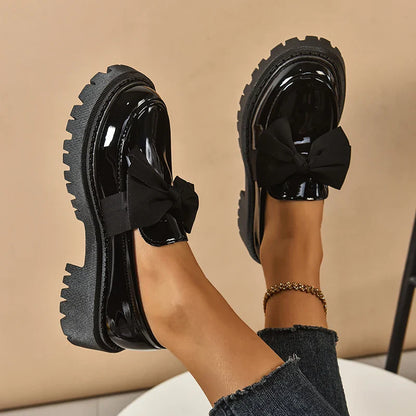 Platform Bow Accent Statement Shoes for women | Mirelina