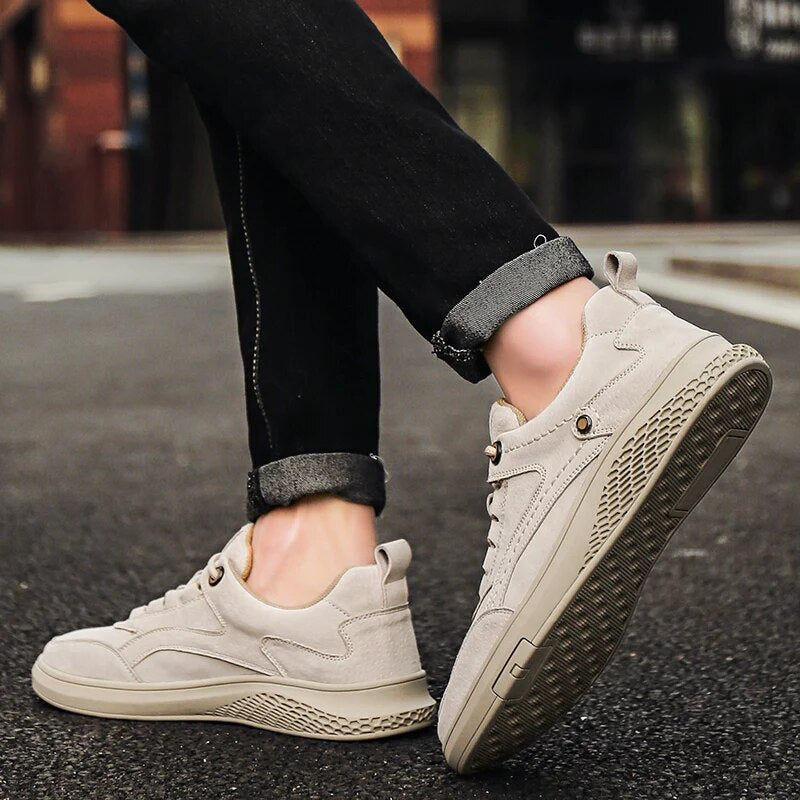 Classic comfortable suede leather everyday sneakers for men | 1987 -10