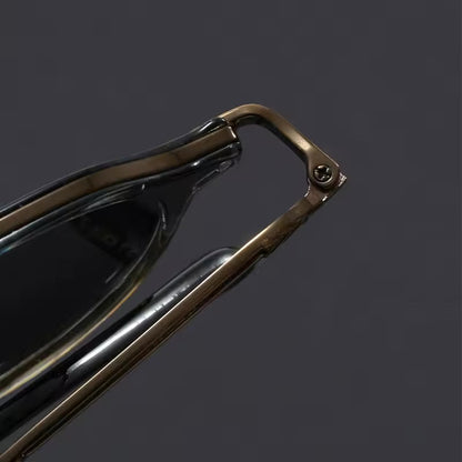 Sleek lightweight anti-glare metal sunglasses for men | Brunelo -5