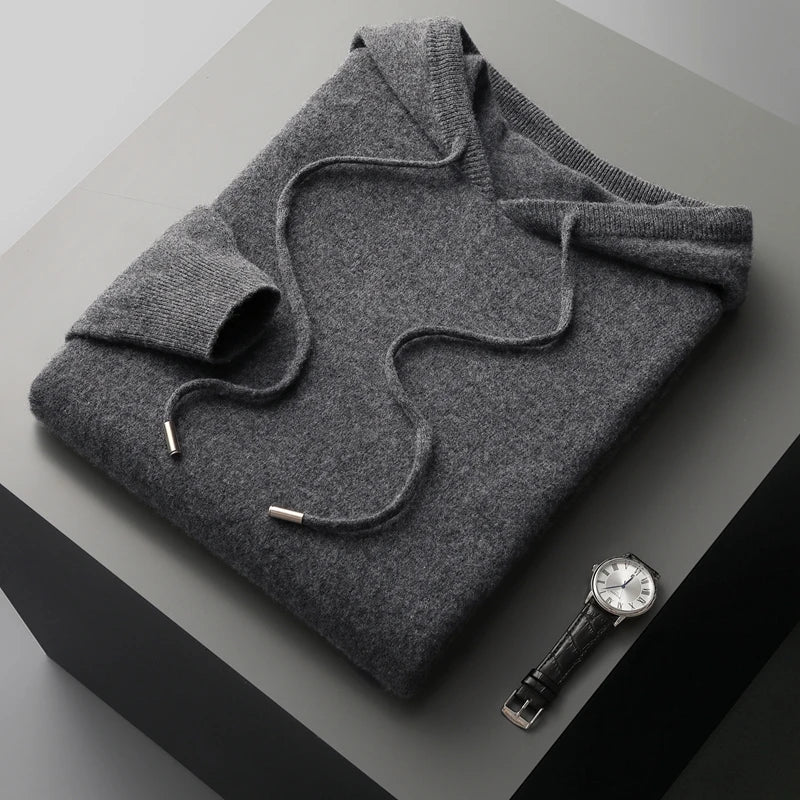 Minimalist soft knit hoodie for men | Casvian Core