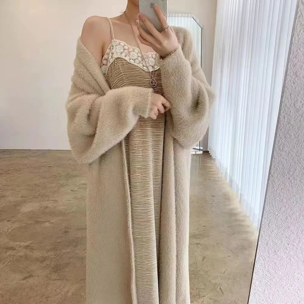 Longline tailored knit coat for women | Meridian Époque