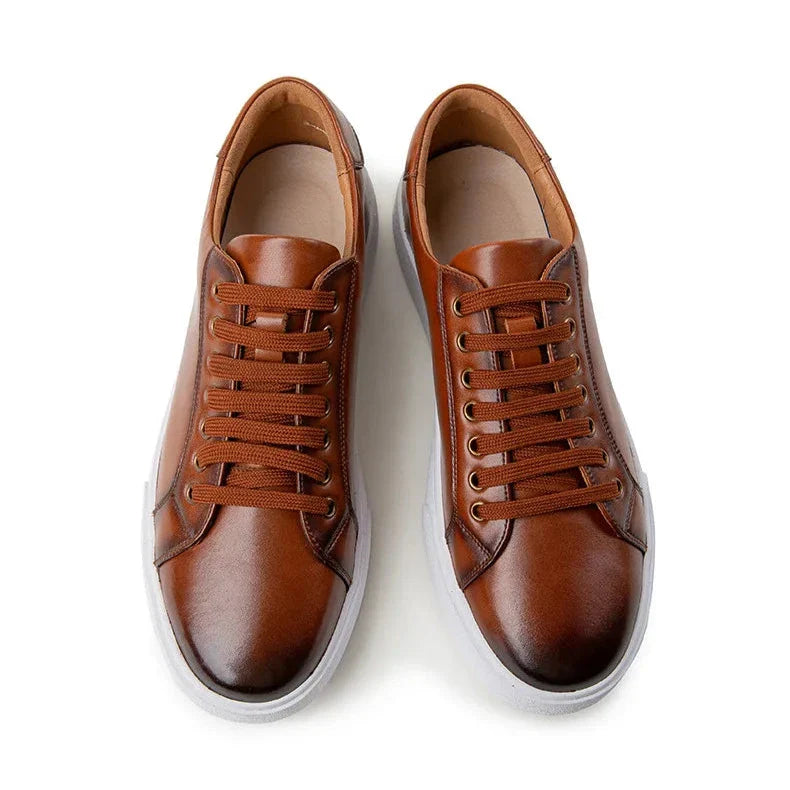 Polished lace-up classic sneakers for men | Emiliano Vero