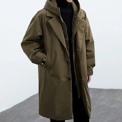 Tailored lightweight wind-resistant overcoat for men | Kensington -1