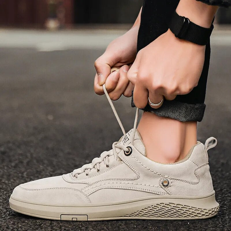 Classic comfortable suede leather everyday sneakers for men | 1987 -9