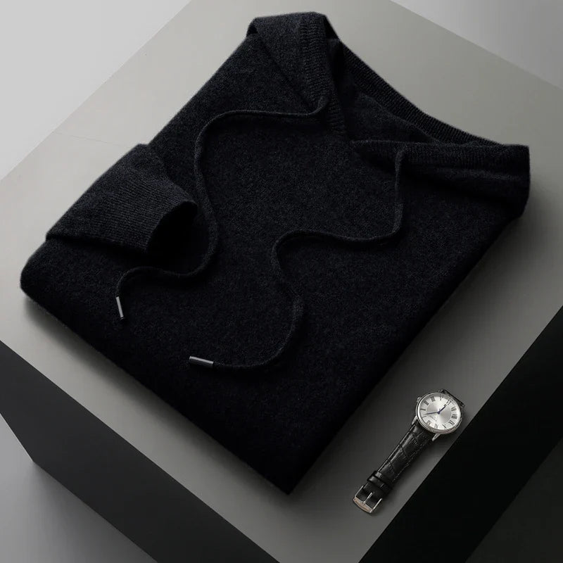 Minimalist soft knit hoodie for men | Casvian Core