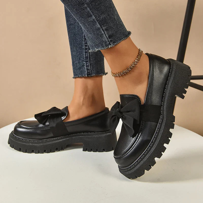 Platform Bow Accent Statement Shoes for women | Mirelina