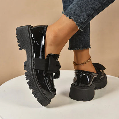 Platform Bow Accent Statement Shoes for women | Mirelina