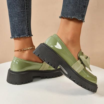 Platform Bow Accent Statement Shoes for women | Mirelina