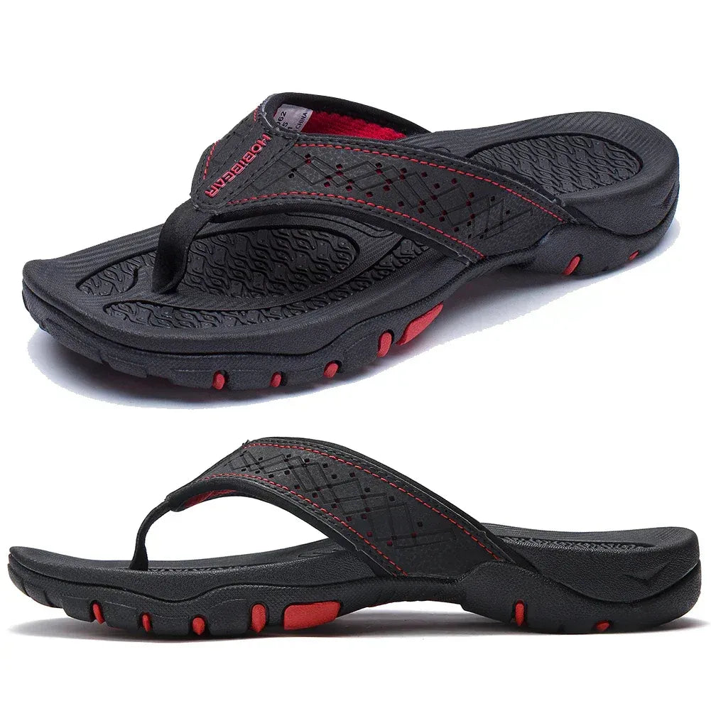 Athletic flip flops with structured arch support for men | Torin