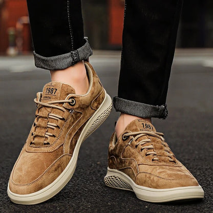 Classic comfortable suede leather everyday sneakers for men | 1987 -16