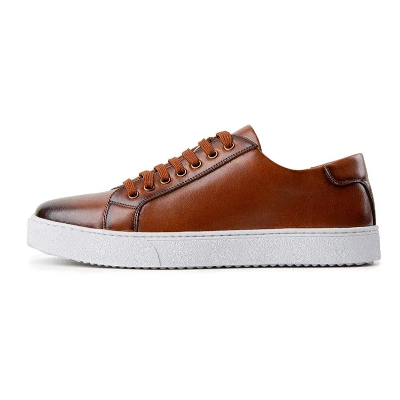 Polished lace-up classic sneakers for men | Emiliano Vero
