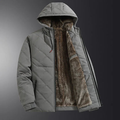 Warm hooded quilted jacket for men | Highland -3