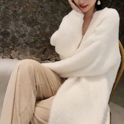 Longline tailored knit coat for women | Meridian Époque