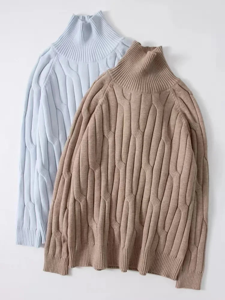 Soft knit turtleneck lounge set for women | Noelle Haven