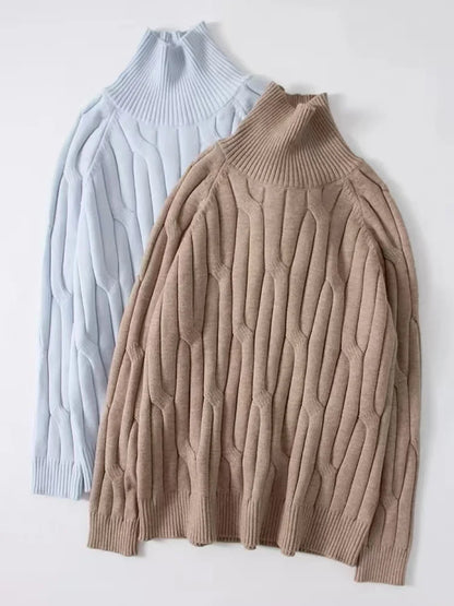Soft knit turtleneck lounge set for women | Noelle Haven