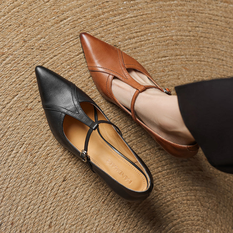 Pointed Toe Buckle Strap Stiletto Heels for women | Alessandra