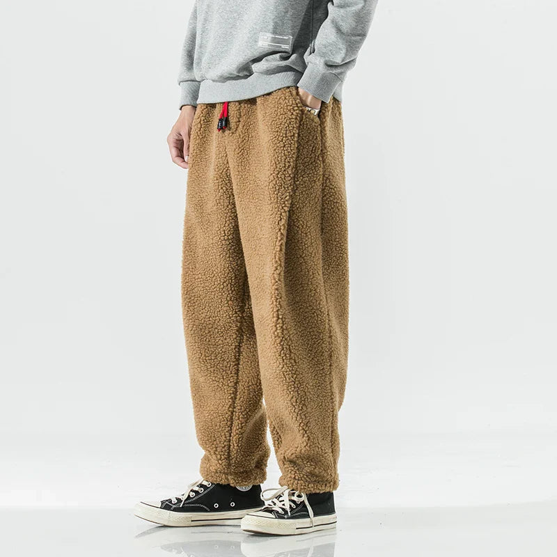 Relaxed thick fleece drawstring sweatpants for men | Weekender -2