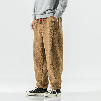 Relaxed thick fleece drawstring sweatpants for men | Weekender -2