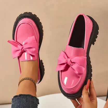 Platform Bow Accent Statement Shoes for women | Mirelina