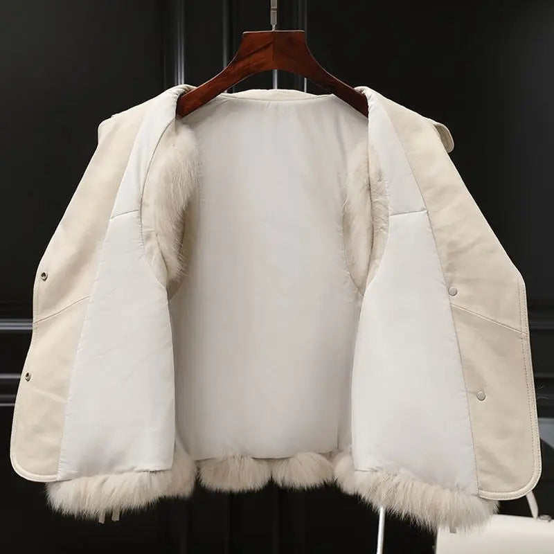 Warm faux-fur sleeveless layering vest for women | Regal Fur -3